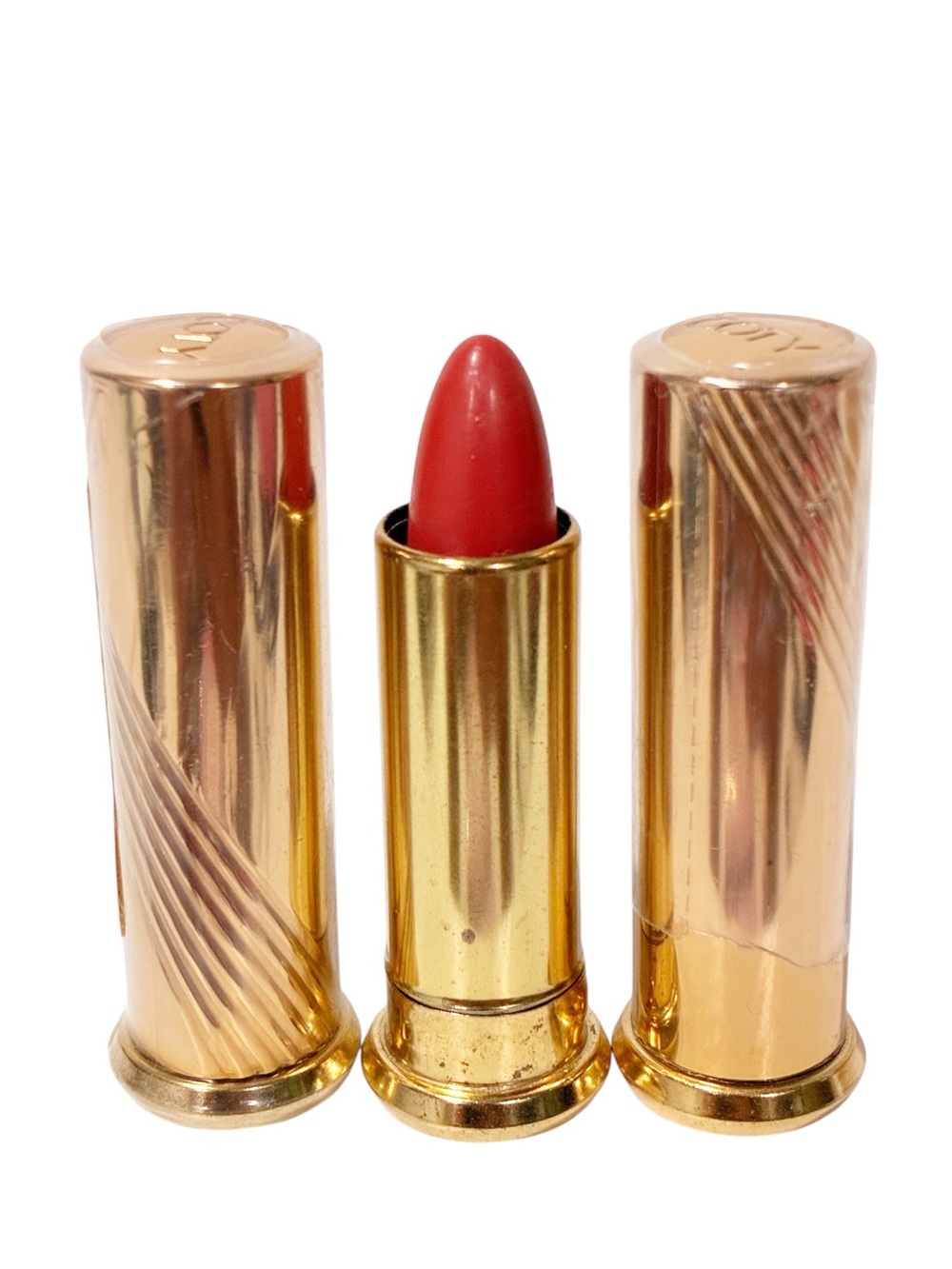 Coty Lipstick ROSE SHERRY Unused Gold Tube NEW Lot of 3
